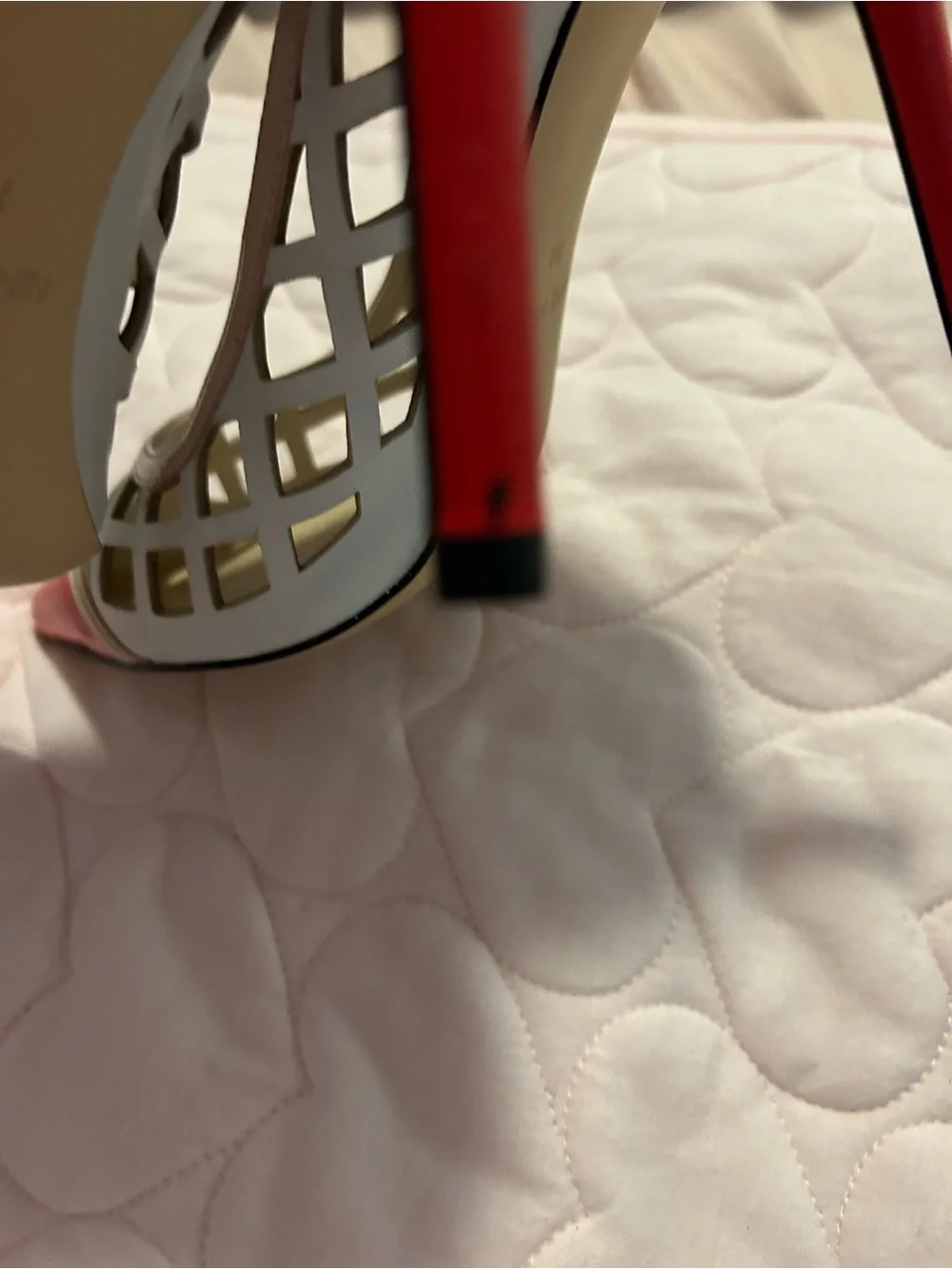 Nine West Red Patent Pointed-Toe Cutout Pumps